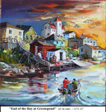 End of the Day at Greenspond, Oil on Canvas